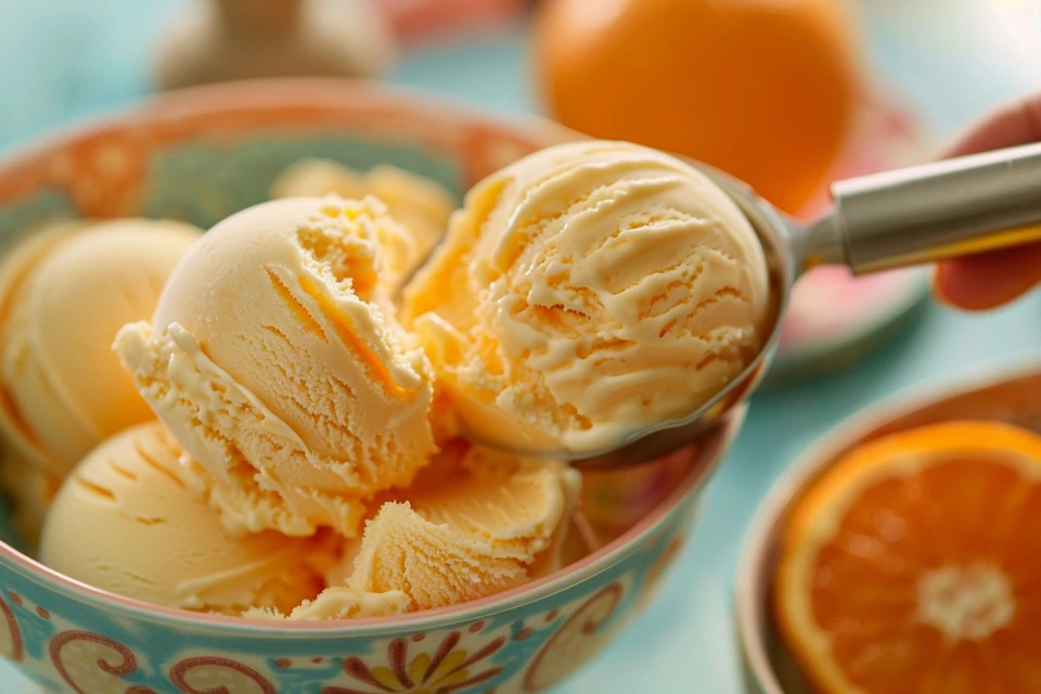 All ingredients needed for homemade Orange Crush Sherbet recipe