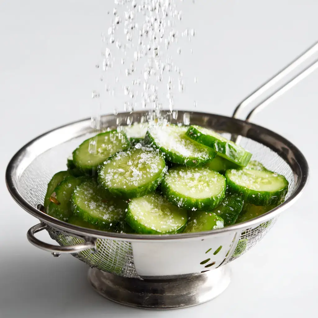 Fresh ingredients for spicy cucumber sesame salad recipe including Persian cucumbers and chili oil