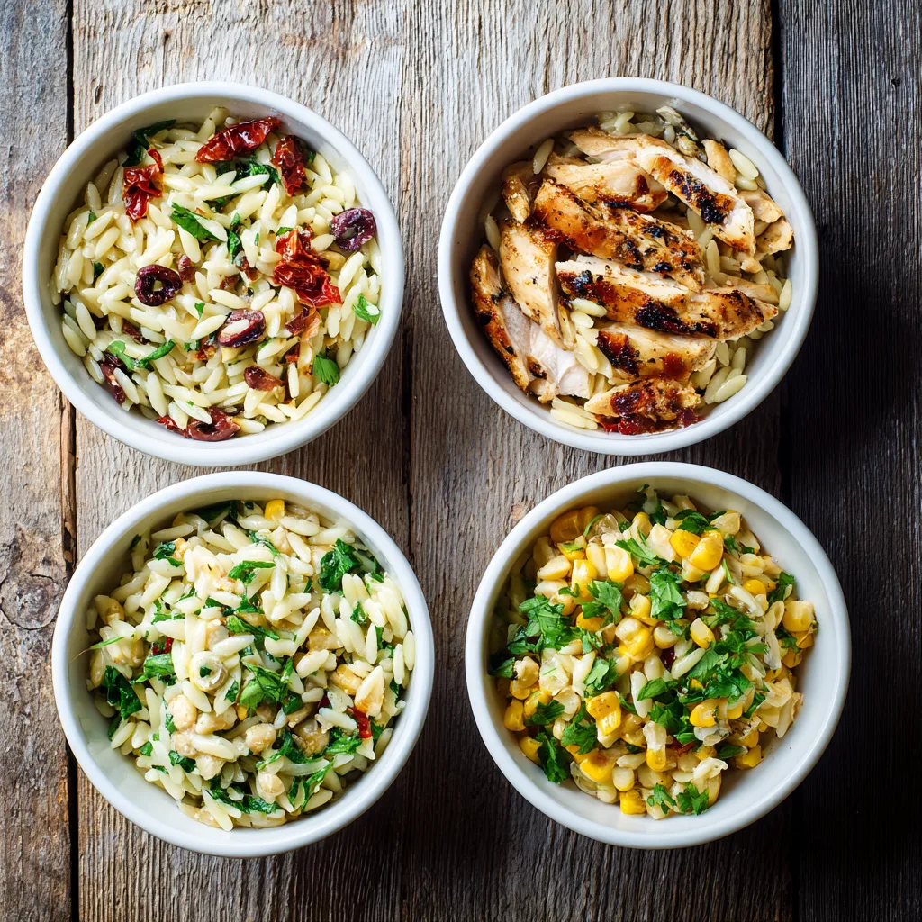 Dill orzo with chickpeas and crumbled feta recipe variations and flavor options