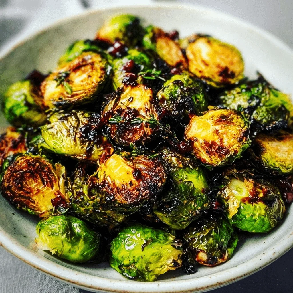 Roasted Brussels Sprouts with Balsamic Glaze