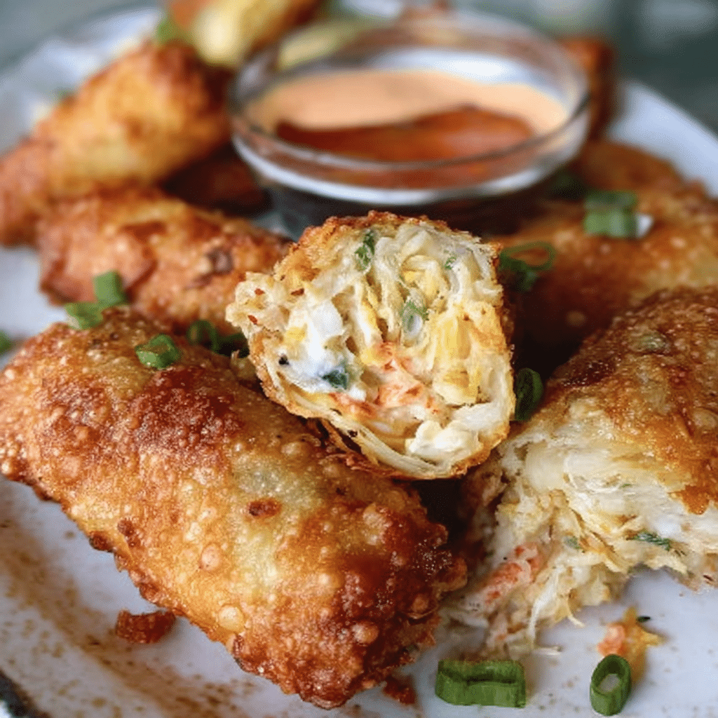 Crispy Appetizer: Crab Cake Egg Roll