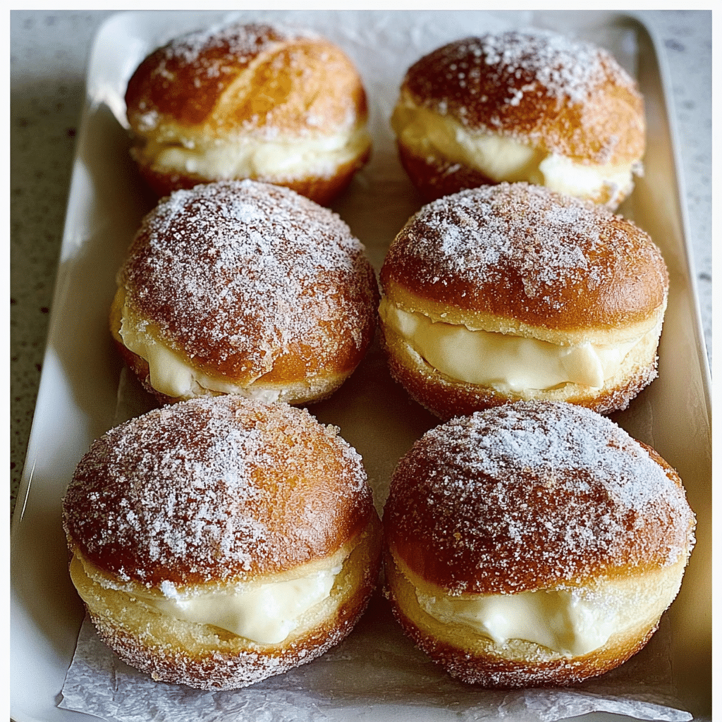 Soft Cream-Filled Donuts Recipe