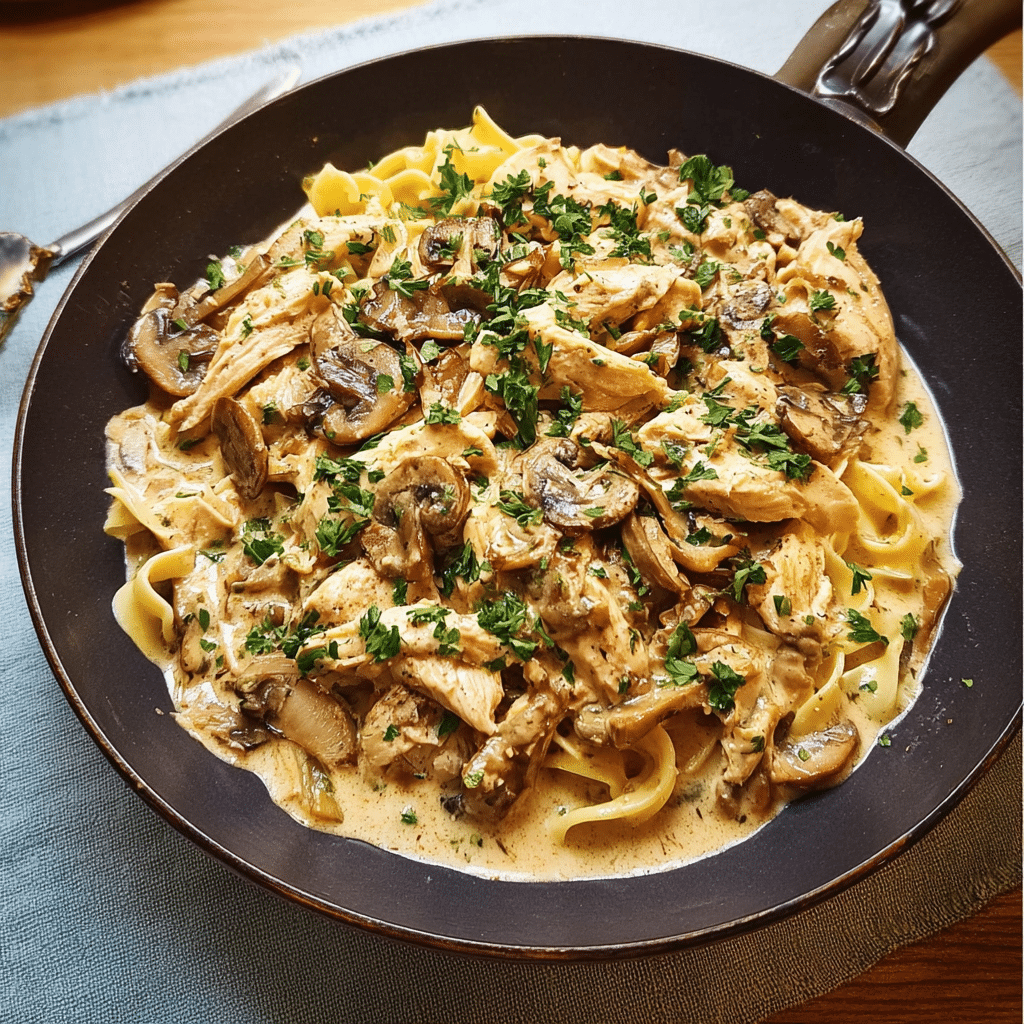 Slow-Cooker Chicken Stroganoff