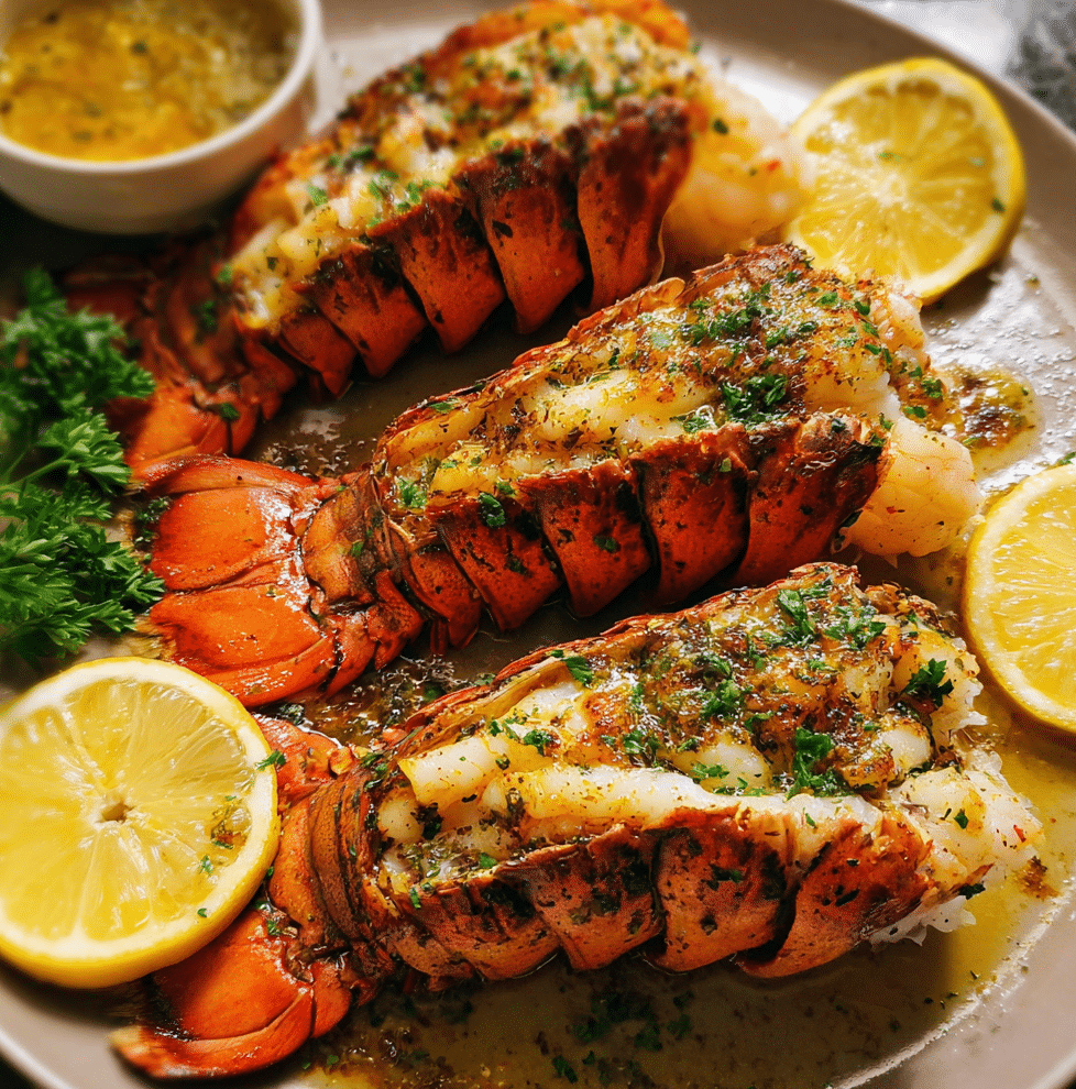 Baked Garlic Butter Lobster Tails