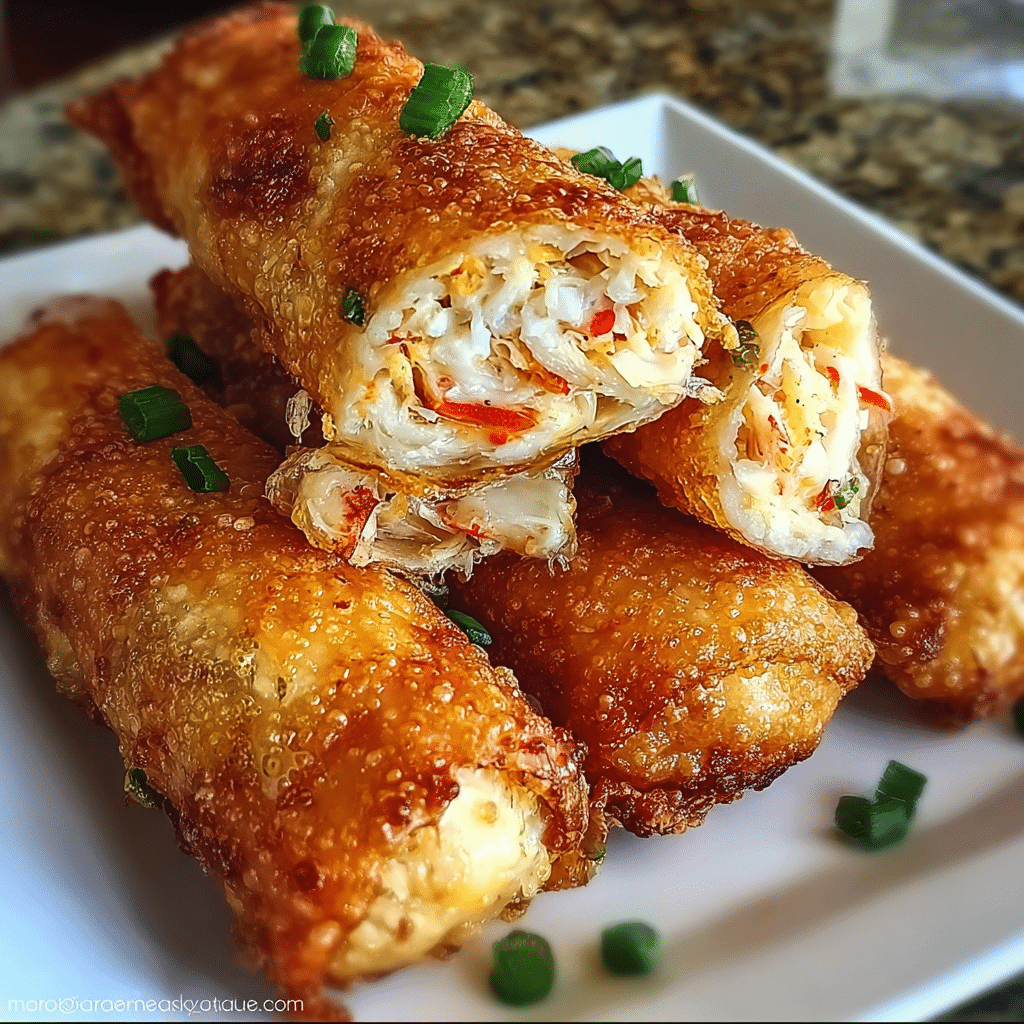Crispy Appetizer: Crab Cake Egg Roll