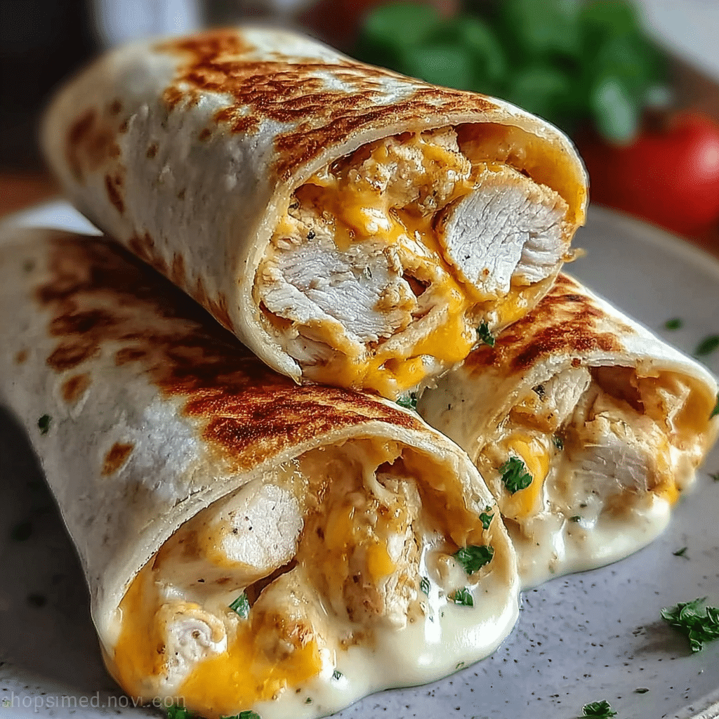 Mini chicken cheese & wraps golden crispy melted cheese wooden board