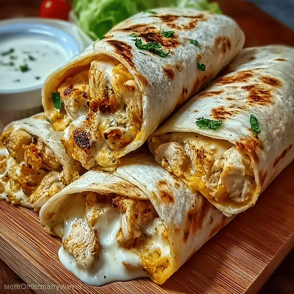 Mini chicken & cheese wraps flavor variations Southwest Mediterranean Asian Buffalo