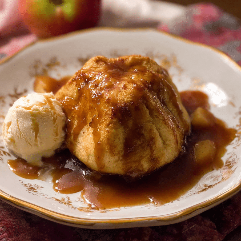 Warm Homemade Apple Dumplings