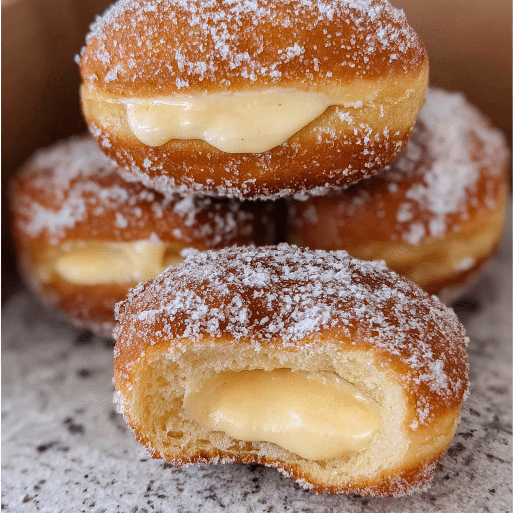 Soft Cream-Filled Donuts Recipe