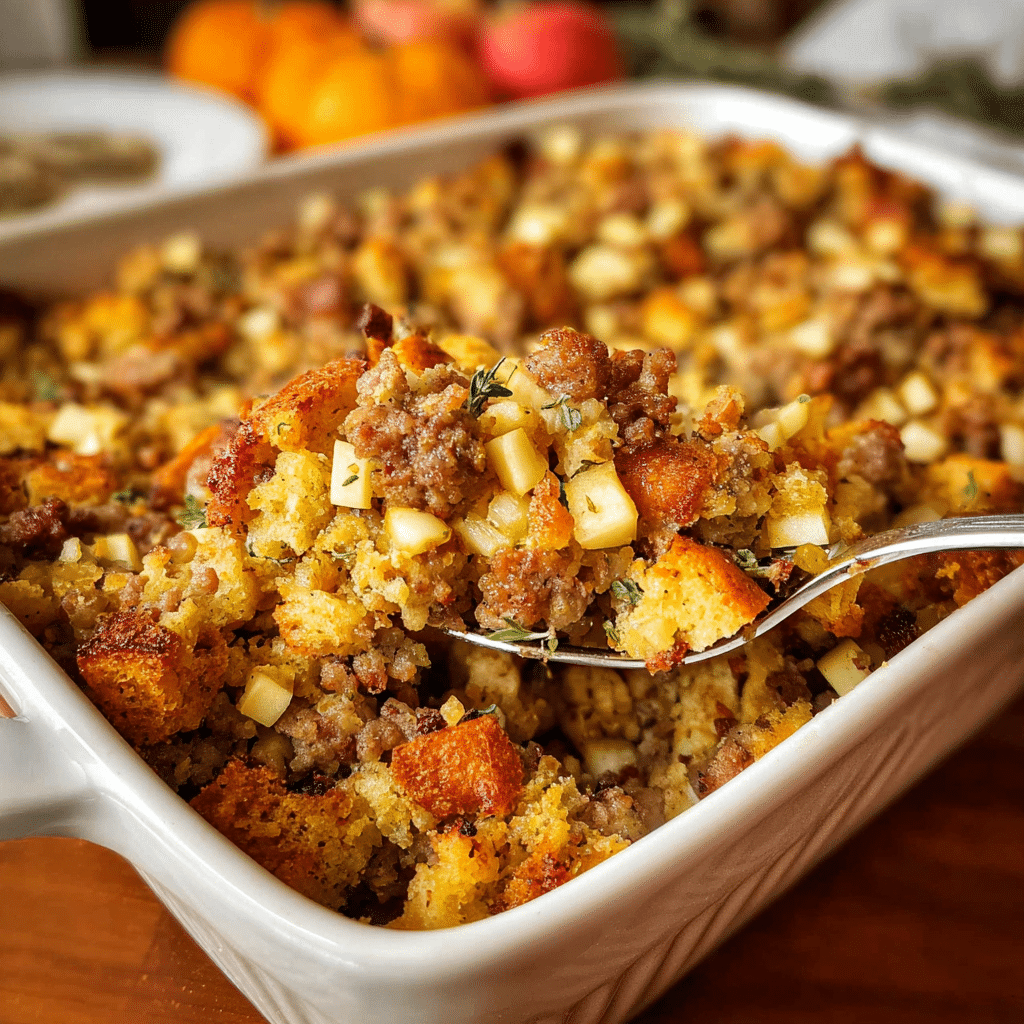 Apple and Sausage Stuffing