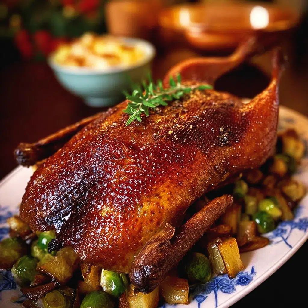 Crispy Roast Goose Traditional Christmas Recipe