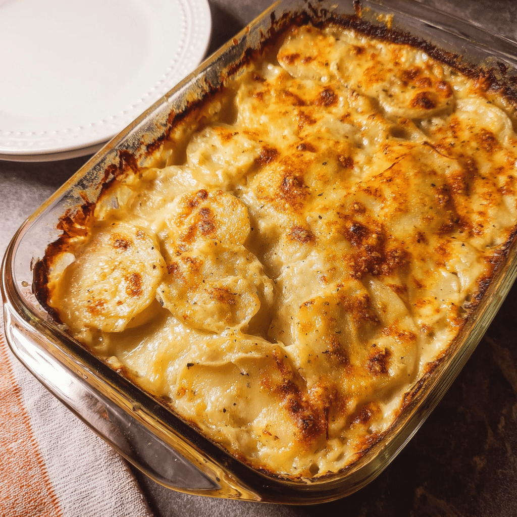 Cheesy Scalloped Potatoes Christmas Side