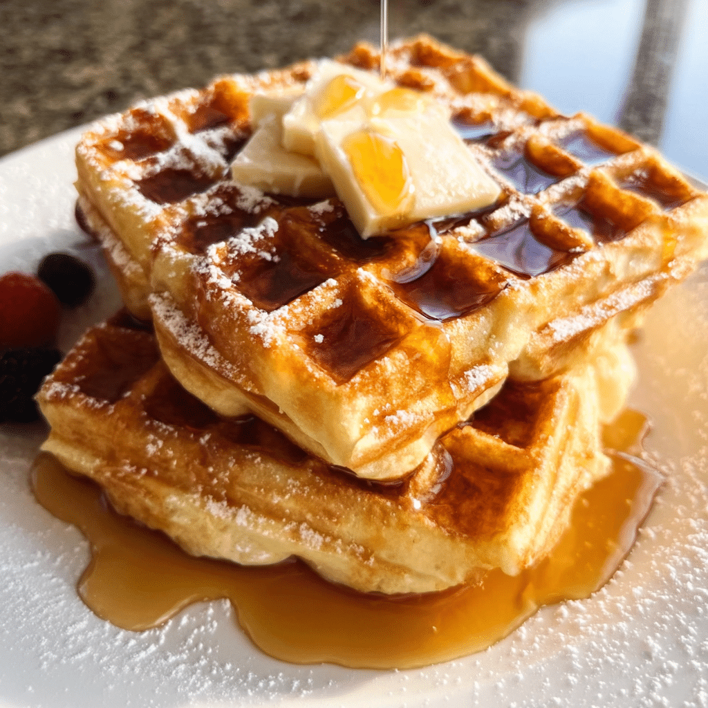 crispy homemade waffles