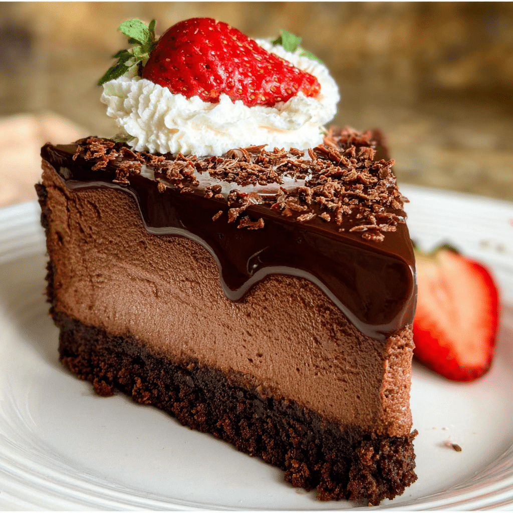 rich and creamy chocolate mousse cake