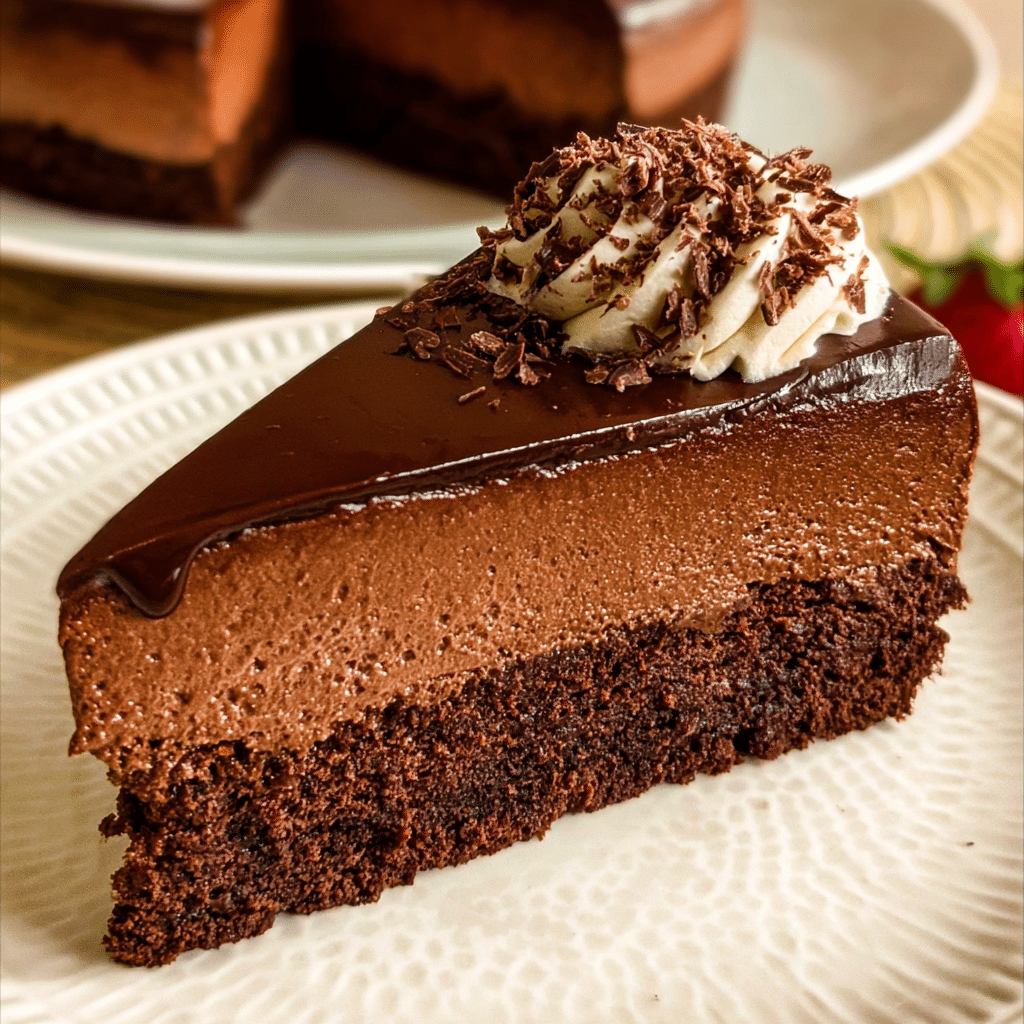 rich and creamy chocolate mousse cake