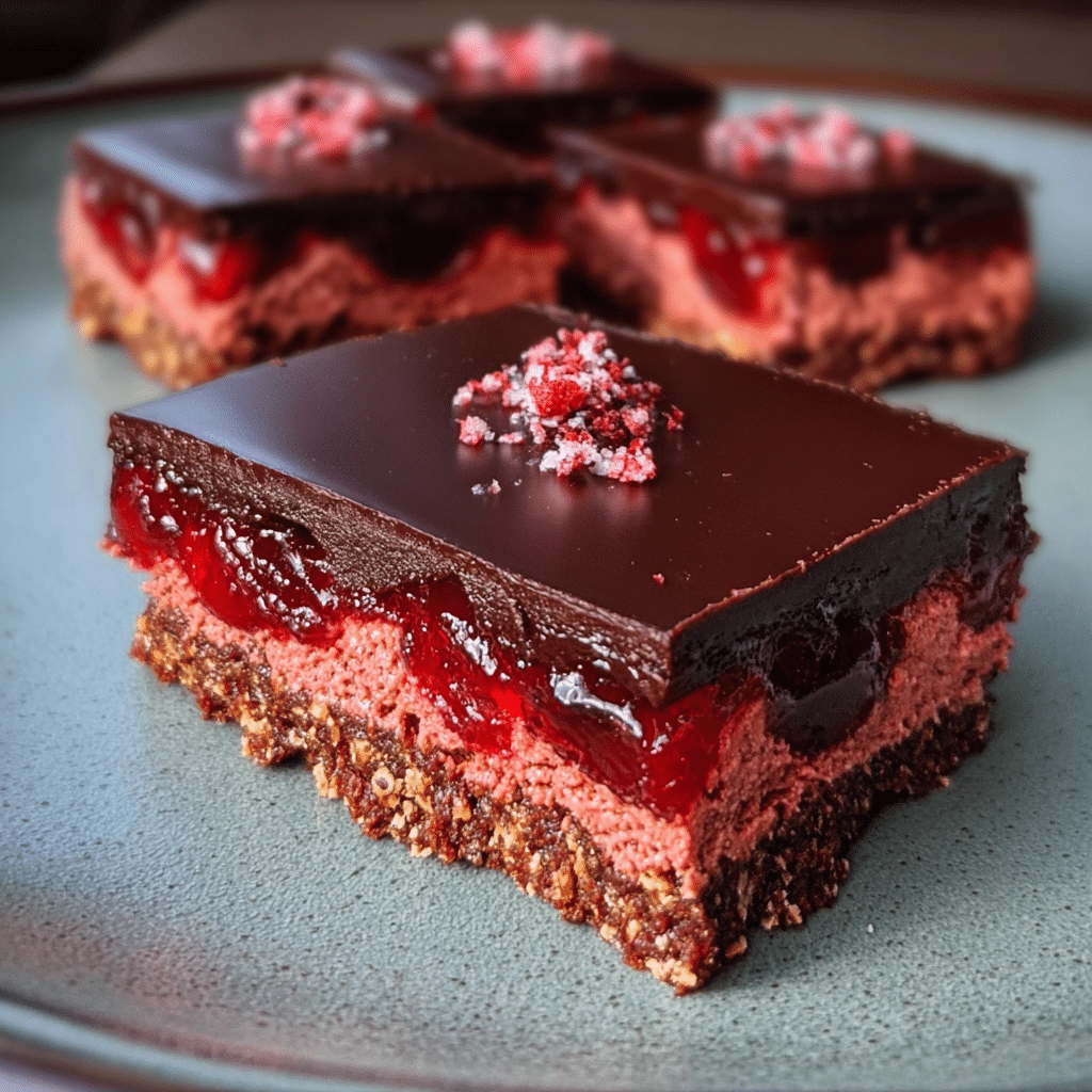 no-bake choc-cherry slice