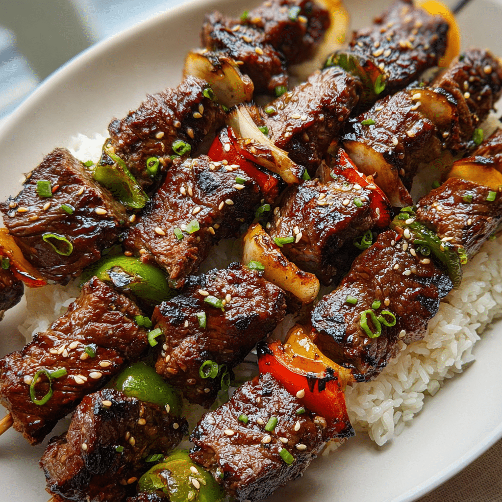 Garlic Soy Grilled Steak Kebabs – High Protein Summer Recipe