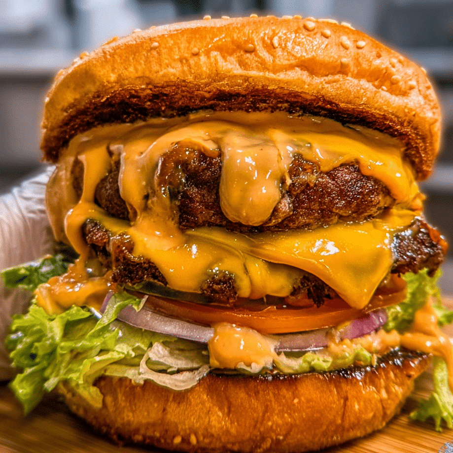 Juicy Halal Cheeseburger Recipe
