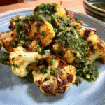 Roasted Cauliflower with Salsa Verde