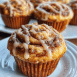Fall Muffins: Pumpkin Cinnamon Roll Muffins
