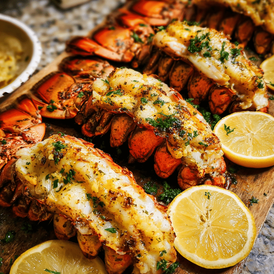 Baked Garlic Butter Lobster Tails