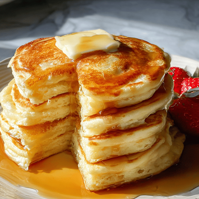 Fluffy Homemade Buttermilk Pancakes