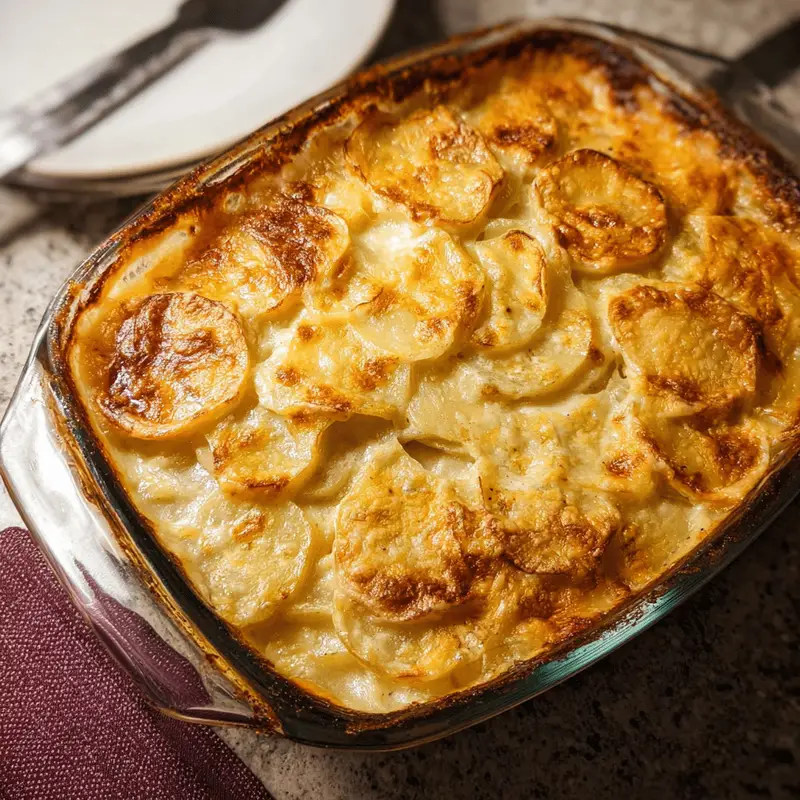 Cheesy Scalloped Potatoes Christmas Side