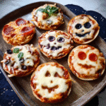 Quick Family Dinner Idea – Haunted Mini Pizzas