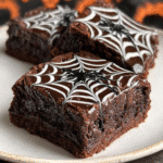 Easy Gooey Halloween Treats – Spooky Spiderweb Brownies