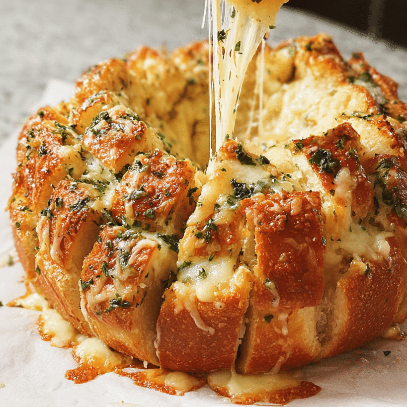 Cheesy Garlic Pull-Apart Bread Holiday Recipe