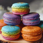 rainbow macarons