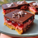 no-bake choc-cherry slice