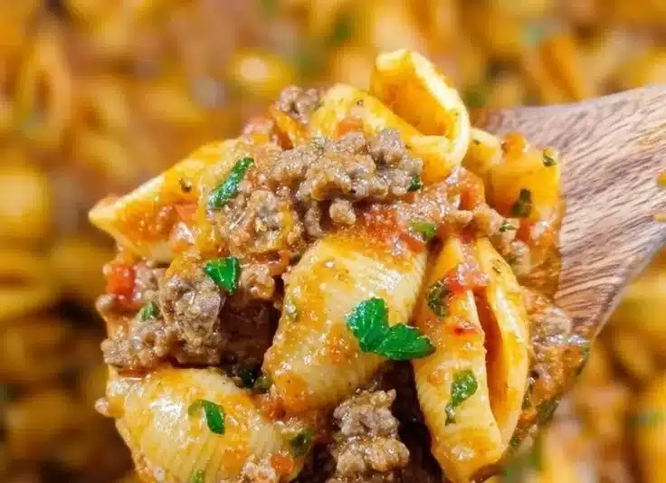 Creamy Beef and Shells