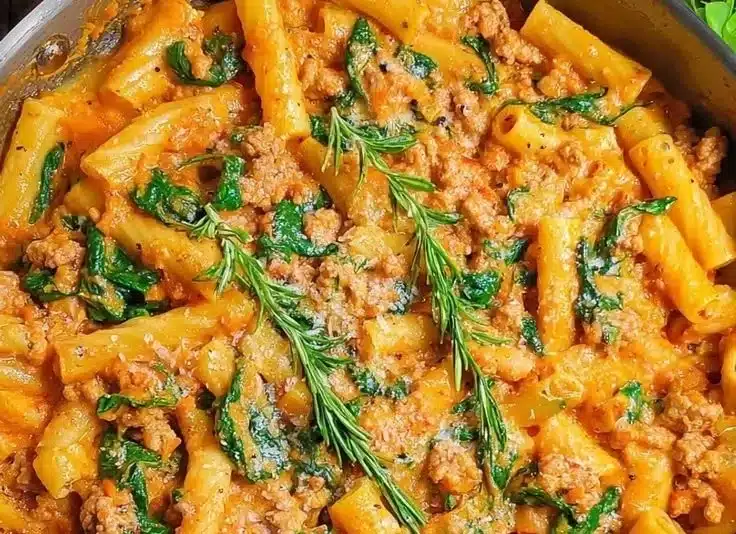 Creamy Sausage Rigatoni