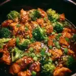 Delicious Dump and Go Crockpot Teriyaki Chicken ready to serve