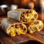 Delicious freezer breakfast burritos prepared for easy morning meals