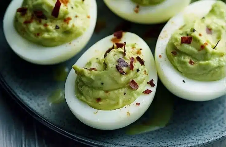 AVOCADO DEVILED EGGS