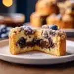 Blueberry Streusel Coffee Cake topped with crumbly streusel and fresh blueberries