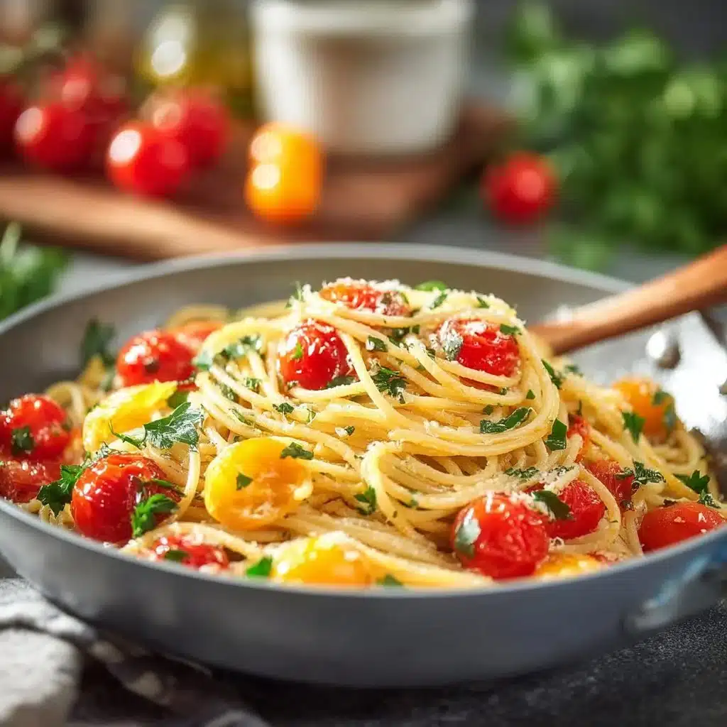 Easy One Pot Pasta Primavera with fresh vegetables and herbs