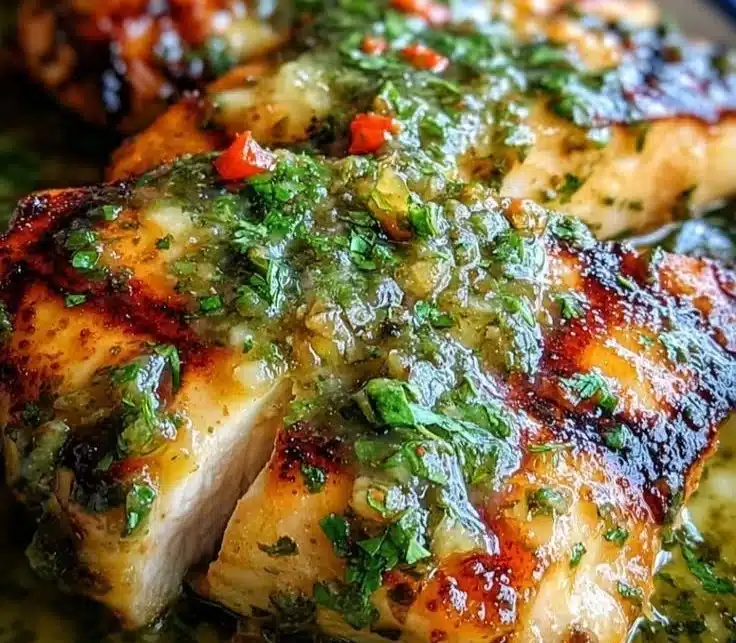 Grilled Salsa Verde Pepper Jack Chicken
