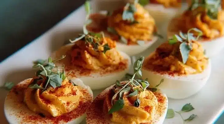 Spicy Sriracha Deviled Eggs
