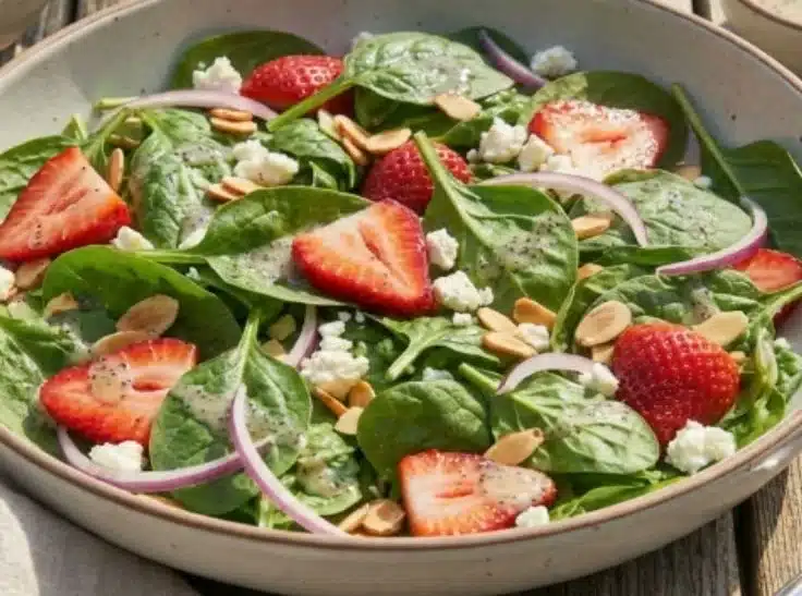 Spinach and Strawberry Poppyseed Salad