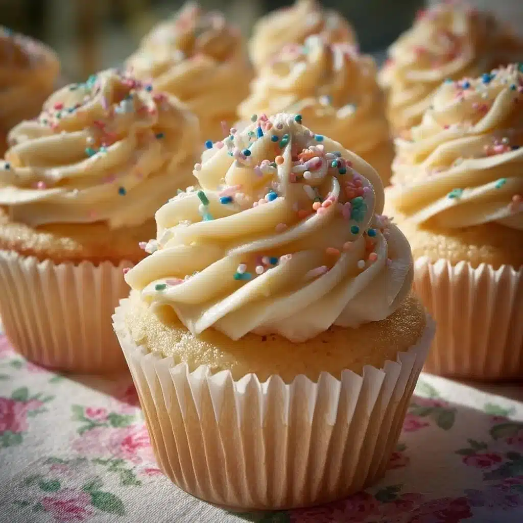 Soft Vanilla Cupcakes with Buttercream