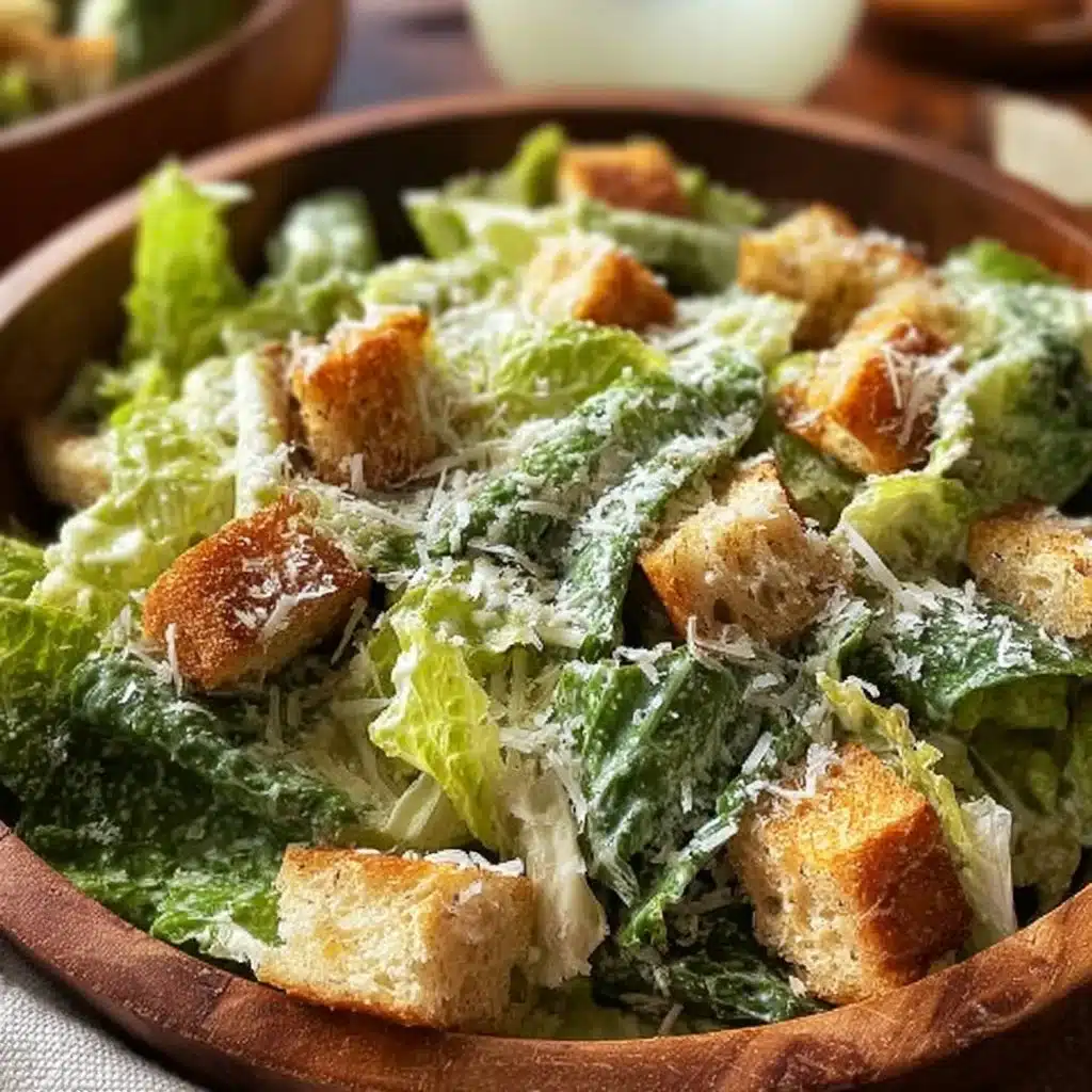 Fresh Caesar Salad with romaine, croutons, and parmesan cheese