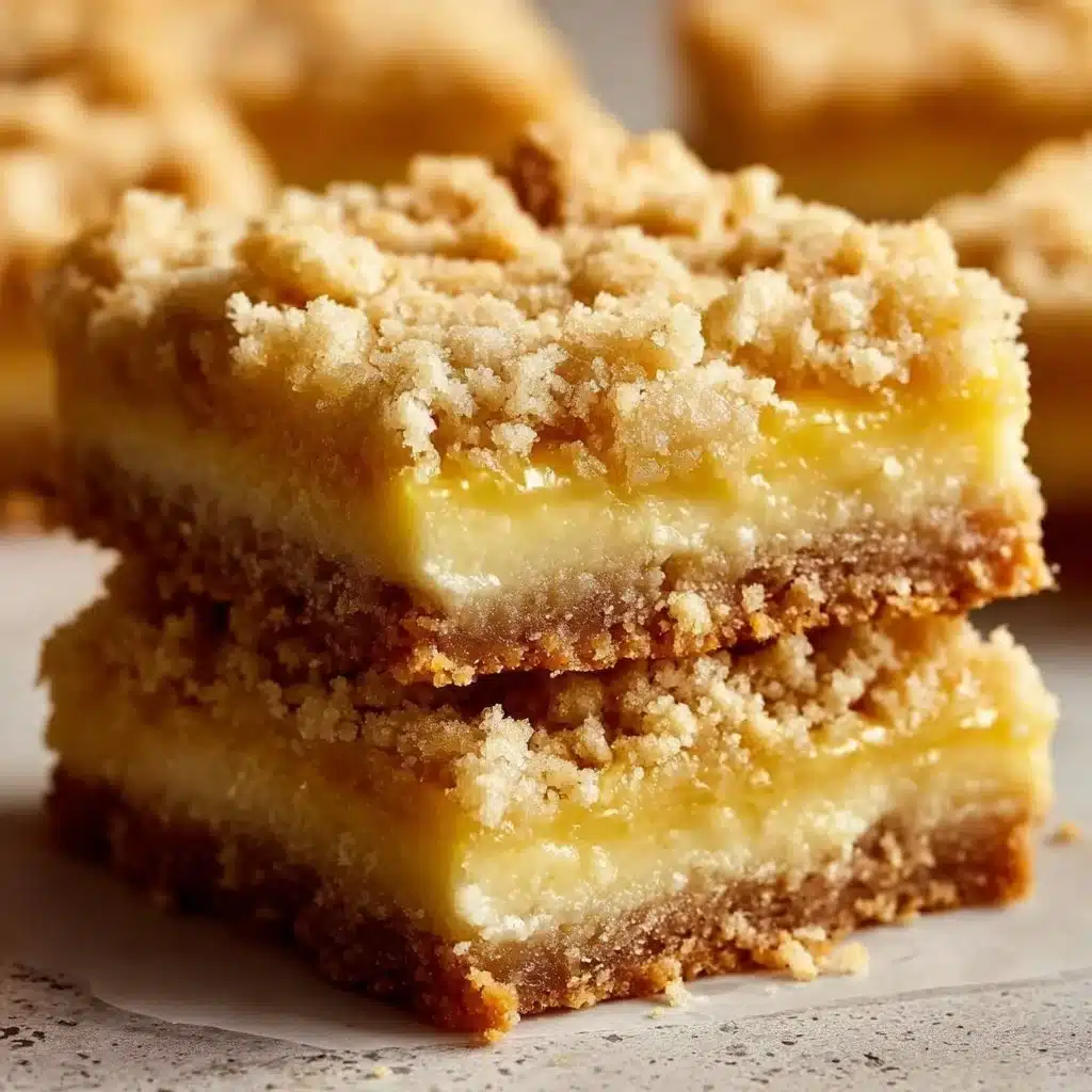 Deliciously baked Lemon Crumb Bars with a buttery crust and lemon filling.