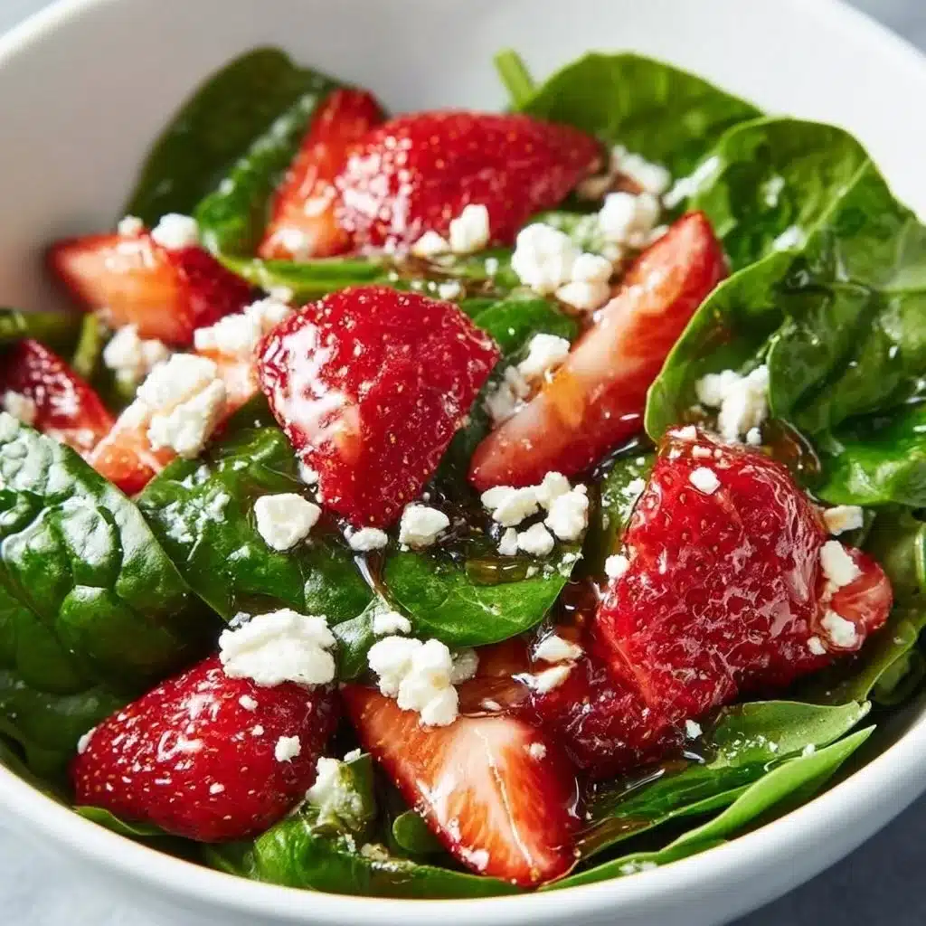 Strawberry Spinach Salad with Homemade Balsamic Vinaigrette